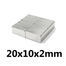 10/30/50pcs 20mm x 10mm x 2mm 20*10*2 Strong 20x10x2 Block square Magnet Rare Earth Neodymium Powerful Mganets NdFeB Magnetic 2024 - buy cheap