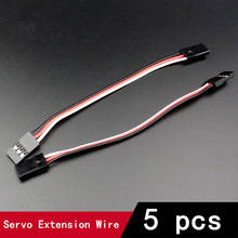 5pcs Servo Receiver Extension Lead Wire Cable Cord 100mm M/F for Futaba Wfly RC Helicopter Aircraft FPV Quadcopter 2024 - buy cheap