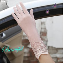 Sexy Spring Summer Women Autumn UV Sunscreen Short  Sun Gloves Fashion Ice Silk Lace Driving Of Thin Touch Screen Gloves G02B 2024 - buy cheap