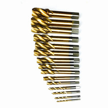 HSS 6542 full CNC 15 шт., HSS спиральные метчики с жестяным покрытием M3/M4/M5/M6/M8/M10/M12/M14/M16/M18/M20/M22/M24/M27/M30 2023 - купить недорого