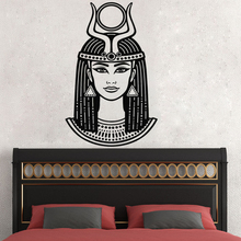 Древняя египетская богиня Наклейка на стену египетская королева виниловые наклейки домашний декор императрица Нефертити Клеопатра обои арт AZ281 2024 - купить недорого