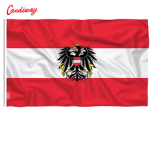 CANDIWAY percent polyester printed Austria Eagle flags decoration banner Austrian flag Austria flag Advertisement  90*150cm 2024 - buy cheap