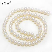Grade AAA 5-6mm White Cultured Potato Freshwater Pearl Natural Stone Beads For DIY Necklace Bracelet Jewelry Making 15" 2024 - buy cheap