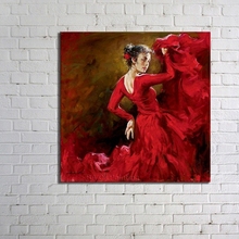 Beautiful Colors Hangs On Wall Dancer Oil Paintings Handmade Abstract Spanish Lady Dancer Oil Paintings On Canvas Free Shipping 2024 - buy cheap