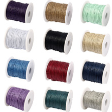 45 colors 1mm 85yards Waxed thread for bracelets string cotton spool rope hand made jewelry making diy necklace cord black mint 2024 - buy cheap