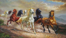 Canvas Print Animals Horses Oil painting Picture Printed on canvas 3 2024 - buy cheap