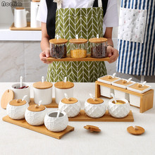 Creative Ceramic Seasoning Bottle Sugar Bowl Seasoning Jar Set Household Salt Bottle Condiment Box Set Kitchen Tools Supplies 2024 - buy cheap