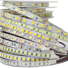 Fita de led flexível, 5 lâmpadas, smd 5050, 5054, 300leds, 600, branco quente, rgb, 12v, não é à prova d'água, ip30, ip65 2024 - compre barato