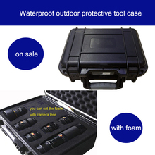 tool case waterproof toolbox hard case safety Instrument meter case 25x21x6CM security equipment camera box with pre-cut foam 2024 - buy cheap