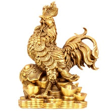 A copper ingot cock cock ornaments Ruyi lucky money home Chicken Rooster home furnishings 2024 - buy cheap