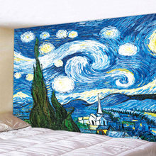 Tapiz de pintura al óleo de Van Gogh, Mandala bohemio, colgante de pared, playa, arena, Picnic, alfombra, manta, colchón 2024 - compra barato