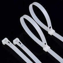 100pcs 8*250 Releasable White Plastic Nylon Cable Ties Wire Tie plastic strap Zip Ties for Computer Wire Management 2024 - buy cheap