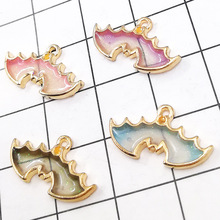 10Pcs Fashion Charms Two Sides Enamels Alloy Bat Pearlescent Powder Series DIY Bracelet Earrings Necklace Jewelry Accessories 2024 - buy cheap