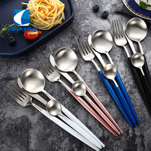 Cathylin 4Pcs/set Flatware Set 18/10 Stainless Steel Luxury Western Fork Spoon Knife Dinnerware Set Tableware Cutlery ST0155 2024 - buy cheap