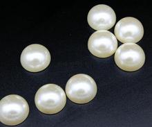 250pcs 20mm big ivory pearlized HaLF PEARLS Decoden Flatback Cabochons, ABS Pearl Rhinestone Cabochons, Cellphone Deco D25 2024 - buy cheap