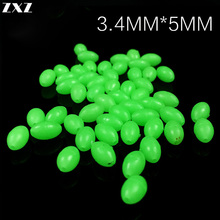 100Pcs Oval Luminous Fishing Beads 3.4*5MM Soft Space Olive Shape Stopper Light Balls Sea Tackle Lure Float Accessories Pesca 2024 - compre barato