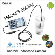 JCWHCAM HD 720P OTG Android  USB Endoscope Camera 8mm 5M 3.5M 2M 1M 10M Flexible Snake USB Pipe Inspection Borescope 2024 - buy cheap