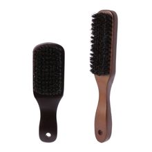 Men Boar Bristle Mustache Brush Wood Handle Comb Facial Beard Cleaning Styling 2024 - buy cheap