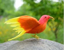 Pájaro artificial de espuma y plumas, 12x1, 5cm, plumas bonitas, modelo extensible alas aves, juguete decorativo para jardín, w0599 2024 - compra barato
