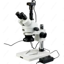 Digital Stereo Microscope--AmScope Supplies 3.5X-90X Digital Zoom Stereo Microscope with 144-LED Light + 1.3MP USB Camera 2024 - buy cheap