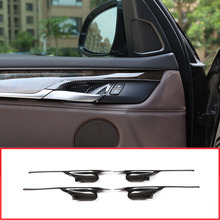 Carbon Fiber Style Interior Door Handle Bowl Cover Trim Decoration For BMW X5 F15 X6 F16 2014-2018 Auto Parts 4pcs/set 2024 - buy cheap