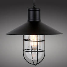 Industrial pendant lights restaurant creative single-head warehouse birdcage pendant light restoring ancient pendant lamps GY66 2024 - buy cheap
