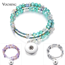 10pcs/lot Newest Gingersnaps Jewelry Vocheng Crystal Snap Bracelet 4 Colors Interchangeable Bracelets Fit 18mm Snap NN-711*10 2024 - buy cheap