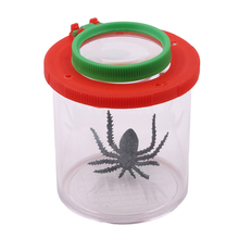 Garrafa de plástico insetos para observação, visor de insetos pequeno animal, lupa, vidro, aranha cilíndrica, brinquedo educacional 2024 - compre barato