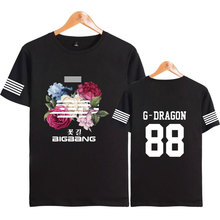 LUCKYFRIDAYF BIGBANG Fashion Kpop Flower Print Summer Hip Hop Men Women T Shirts Casual Tee Shirt Short Sleeve T-shirt Tops 4XL 2024 - buy cheap