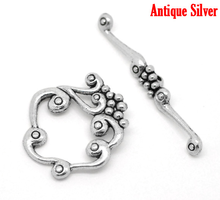 Doreen Box Lovely Silver Color Toggle Clasps Findings 41x5mm(1-5/8"x1/4")26x24mm(1"x1"),10 sets per lot (B16889) 2024 - buy cheap