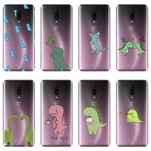 Capa traseira para oneplus 6 6t 5 5t 3 3t, de silicone macio dinossauros kawaii, desenho animado, capa para one plus 3 3t 5 5t 6 6t 2024 - compre barato