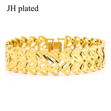 JHplated gold color Fashion jewelry Bracelet Ethiopia Africa gift For women Wide Bracelet jewelry 2024 - buy cheap