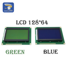 10PCS/LOT LCD Board Yellow Green Screen 12864 128X64 5V blue screen display ST7920 LCD module for arduino 100% new original 2024 - buy cheap