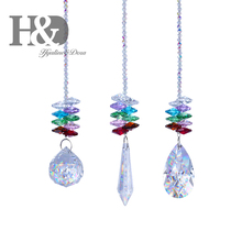 H&D Chakra Pendant Sparkle Crystal Ball Prism Rainbow Maker Hanging Suncatcher Garden/Window Sun Cacther Gifts, Pack of 3 2024 - buy cheap