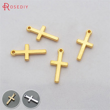 Accesorios de joyería Diy, 50 Uds., 19x9MM, Cruz de Zinc de Color dorado, venta al por mayor 2024 - compra barato