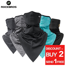 ROCKBROS, велосипедный треугольный шарф для велоспорта, спортивный шарф из ткани со льдом, шарфы для езды на велосипеде, дышащие банданы, маска для лица, повязка для бега 2024 - купить недорого