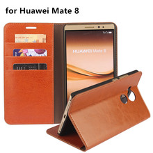 Cartera de lujo de estilo teléfono funda Funda de cuero para Huawei Mate 8 negocio de la cubierta del tirón funda protectora para Huawei Ascend Mate 8 2024 - compra barato