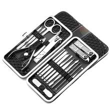 18Pcs Manicure Pedicure Set Stainless Nail Clippers Kit Cuticle Grooming Beauty Tools SSwell 2024 - buy cheap