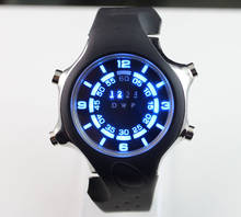 TVG New Fashion Silicone Blue Binary LED Watch Mens Sport Diving Digital Watch freeship C677 2024 - buy cheap