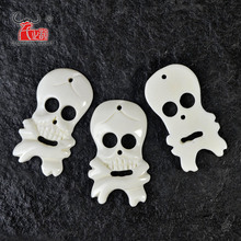 Esqueleto 3 piezas hecho a mano tallado hueso cráneo colgante estilo cuentas para Halloween joyería fabricación DIY accesorio de joyería 41mm X 22mm 2024 - compra barato