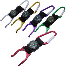 Portable Compass Multifunction Mini Outdoor Camping Climbing D-type Hanging Buckle Clip Strap Keychain Aluminum Alloy 2024 - buy cheap