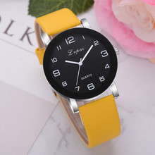 Yellow Lvpai NEW Famous Brand Simple Watch Leather Band Analog Quartz Round Wrist Watch unisex Luxury Quartz Watch OC0826 2024 - buy cheap