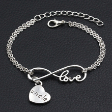 2020 New Love Uncle Heart Charm Bracelet DIY Handmade Infinity Love Charm Bracelets For Women Fashion Jewelry 2024 - buy cheap