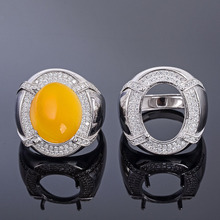 MeiBaPJ 12*16 мужское кольцо или пустая подставка, реальная фотосеребряная бижутерия 2024 - купить недорого
