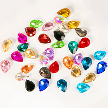 Diamantes de imitación sueltos Multicolor, piedras de cristal para decoración de uñas, ropa, boda, 6x8mm, 50 Uds. 2024 - compra barato