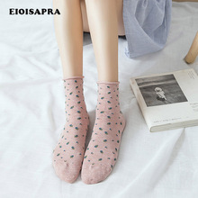 [EIOISAPRA]Fresh Edge Jacquard Harajuku Cute Socks Small Flowers Pattern Casual Creative Socks Women Korea Calcetines Mujer 2024 - buy cheap