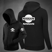 Moletom masculino com capuz, jaqueta de lã da moda para outono e inverno, nissan, casaco com zíper para homens 2024 - compre barato