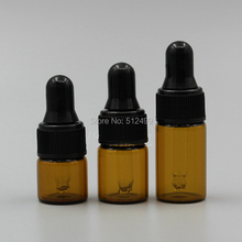 50/100/200 unids/lote 1ml 2ml 3ml Perfume esencial botellas de vidrio marrón cuentagotas frascos con pipeta para cosméticos 2024 - compra barato