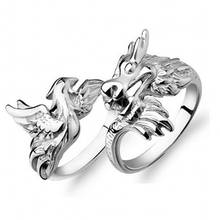 One Piece 100%Pure S990 Sterling Silver Dragon Phoenix Ring,  Gorgeous Guarantee S990 Sterling silver Jewelry,Can Drop Shipping 2024 - buy cheap