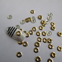 200 pces bonito S-114 6mm arte do prego ouro círculo metal parafuso prisioneiro decoração da arte do prego 2024 - compre barato